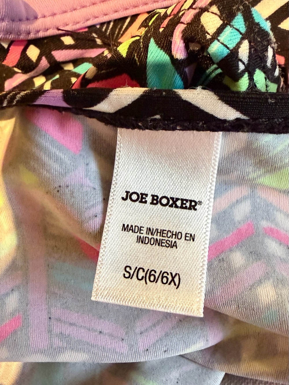 Joe Boxer Black Multicolor Chevron Ruffle Bikini Set - Picture 3 of 3
